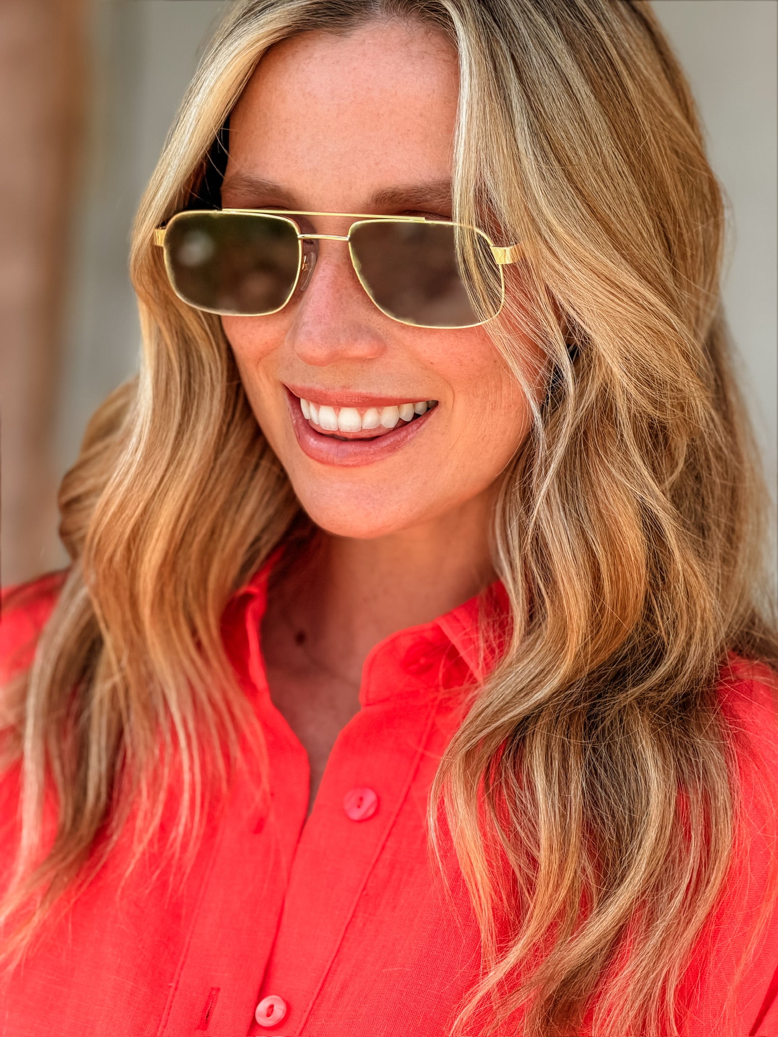 Freyrs | Vesper Unisex Sunglasses - Gold/Solid Brown