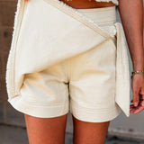 Habitual | Frayed Skort - Ecru