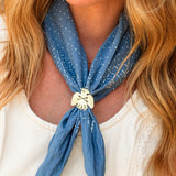 Jenni Earle | Brass Bandana Slide - Small Thunderbird - Scarf Ring