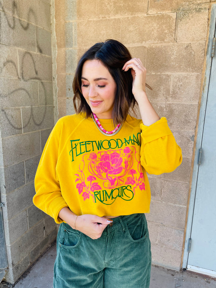 Daydreamer Fleetwood Mac Reverse Sweatshirt- Golden Daze