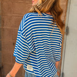 By Together | Favorite Striped Short Sleeve - Blue/White