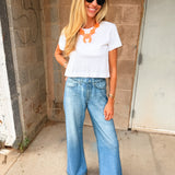 Perfect White Tee | Cher Ringspun Cotton Crew Tee - White
