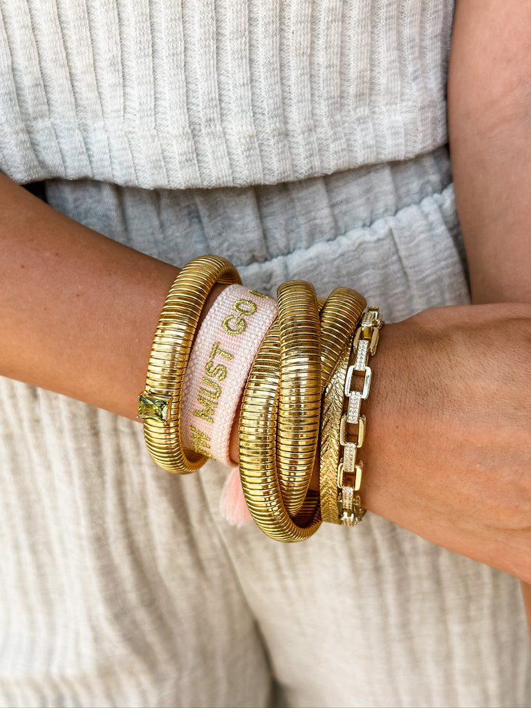 Gold Spiral Statement Cuff Bracelet Bracelet – colette by colette