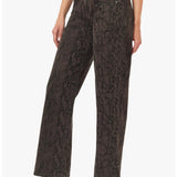 Habitual | Blaine Hight Waist Straight Jeans - Brown Snake Print