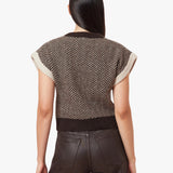 Habitual | Herringbone Sweater Vest - Chocolate