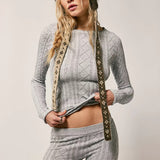 Free People | So Soft Seamless Modal Cable L/S - Heather Grey