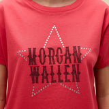 Daydreamer | Morgan Wallen Rhinestone Star Solo Tee - Deep Sea Coral