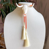 Rahya Jewelry Design | Longhorn Bolo - Ivory with Burnt Orang & Ivory