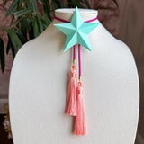 Rahya Jewelry Design | Lone Star Bolo - Turquoise with Fuchsia & Peach