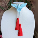 Rahya Jewelry Design | Eagle Bolo Baby Blue with Baby Blue & Red