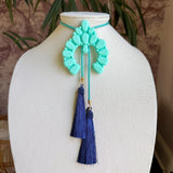 Rahya Jewelry Design | Naja Bolo Turquoise with Turquoise & Navy