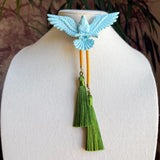 Rahya Jewelry Design | Eagle Bolo Baby Blue with Golden Yellow & Olive