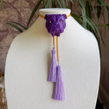 Rahya Jewelry Design | Bulldog Deep Purple with Golden Yellow & Lavender