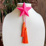 Rahya Jewelry Design | Lone Star Bolo - Flamingo Pink with Bubblegum Pink & Orange