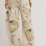 Free People | Good Luck Printed Barrel Jeans - Go Bananas