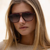 Freyrs | Billie Unisex Aviator Sunglasses - Dark Cherry