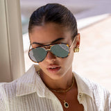 Freyrs | Shay Unisex Aviator Sunglasses - Tortoise/Solid Gray