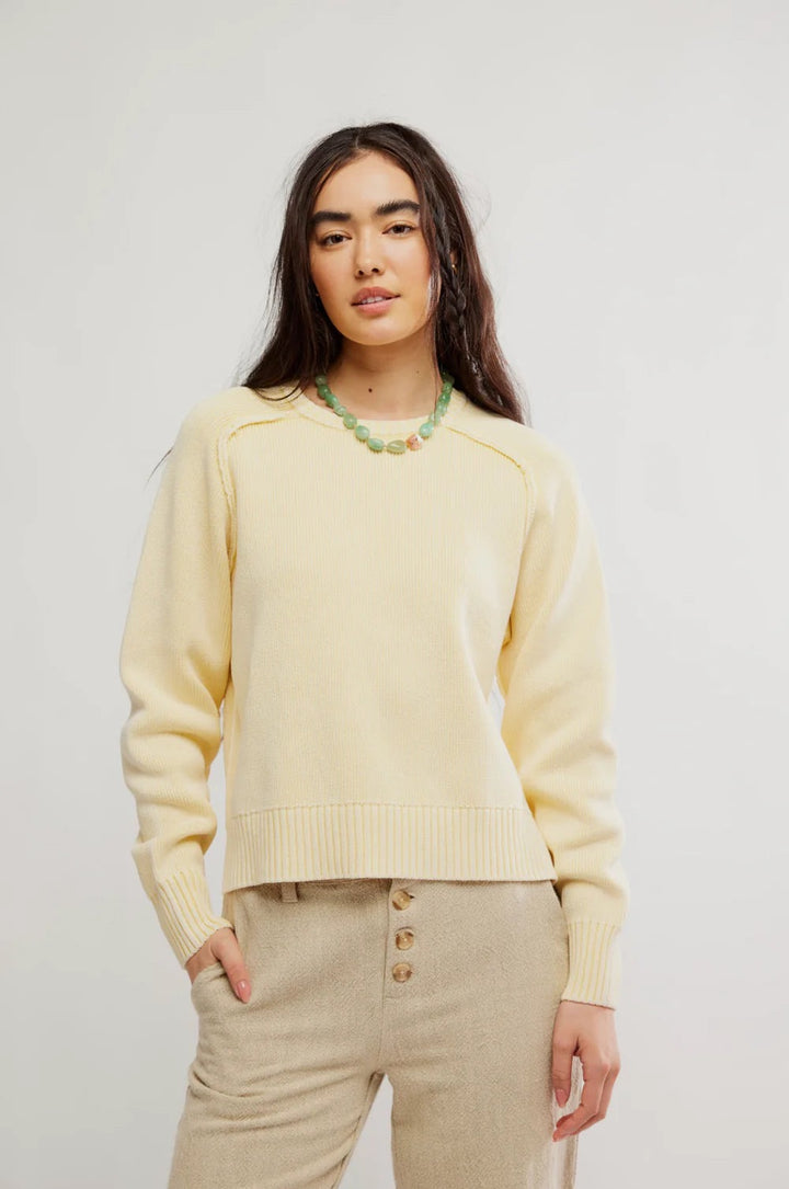 Free People | Spring Street Pullover- Banana Cream