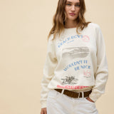 Daydreamer | The Beach Boys It Be Nice Vintage Raglan Sweatshirt - Stone Vintage