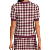 LUCY PARIS | Lisa Knit Top - Plum Cream