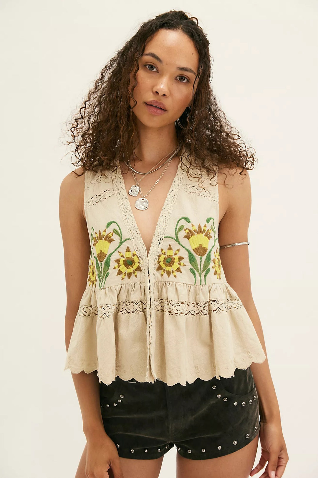 Free People | Bali Vine Whispers Top - Oat Combo