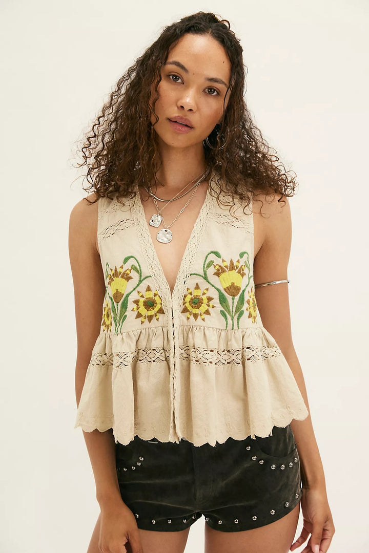 Free People | Bali Vine Whispers Top - Oat Combo