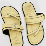 Free People | Belted Cross Strap Sandal - Sun-kissed Yellow Leather