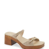Free People | Beck Buckle Clog - Sunstone Sand Suede