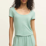 Z Supply | Flower Market Soft Knit Tee - Crystal Green