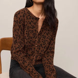 Z Supply | Medina Leopard Cardigan - Burnt Umber