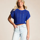 Z Supply | Ballast Crochet Cropped Sweater - Nautical