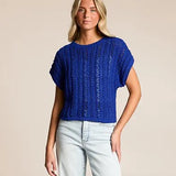Z Supply | Ballast Crochet Cropped Sweater - Nautical