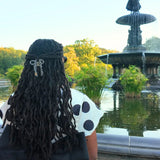 Solar Eclipse | Hand-painted Polka Dot Coquette Bow Claw Hair Clip