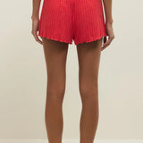 Z Supply | Dawn Smocked Rib Short - Crimson Crush