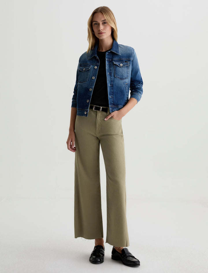 AG Jeans | Saige Wide Leg Crop Jean - Dusty Sage