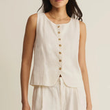 Z Supply | Roman Linen Vest - Cloud