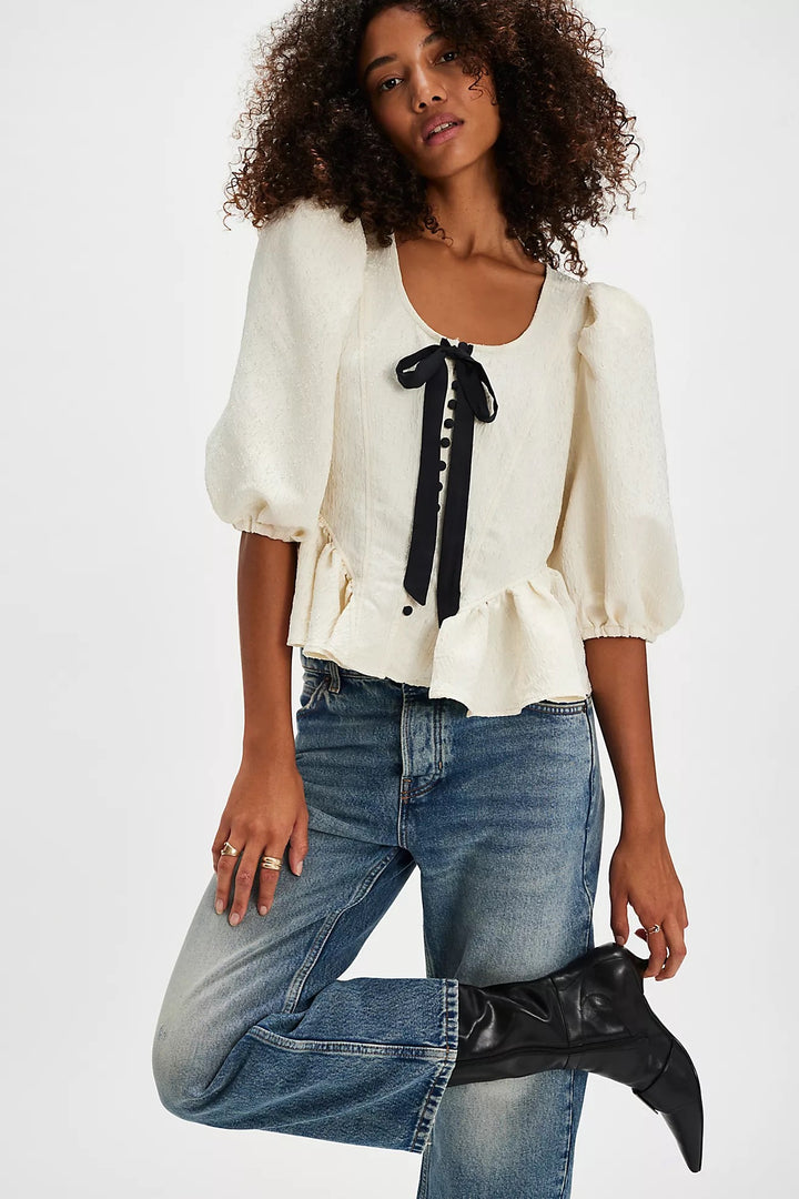 Free People | Pamela Bow Top - White Alyssum