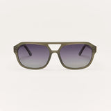 Z Supply | After Hour Polarized Sunglasses - Olive Gradient