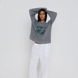Sunny Somewhere | Out Of Office Raglan Sweatshirt - Heather Grey