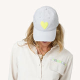 Kerri Rosenthal | Imperfect Chenille Heart Hat - Sea Salt Citron
