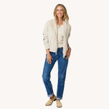 Kerri Rosenthal | Fringe Shawl Collar Cardigan - Chalk