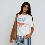 Sunny Somewhere | Cool It Cowboy Everyday Tee - Off White