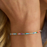 Melinda Maria | Heiress Tennis Bracelet -Gold Multi-Stone 2mm