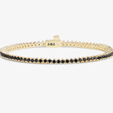 Melinda Maria | Not Your Basic Tennis Bracelet 2mm - Gold/Black