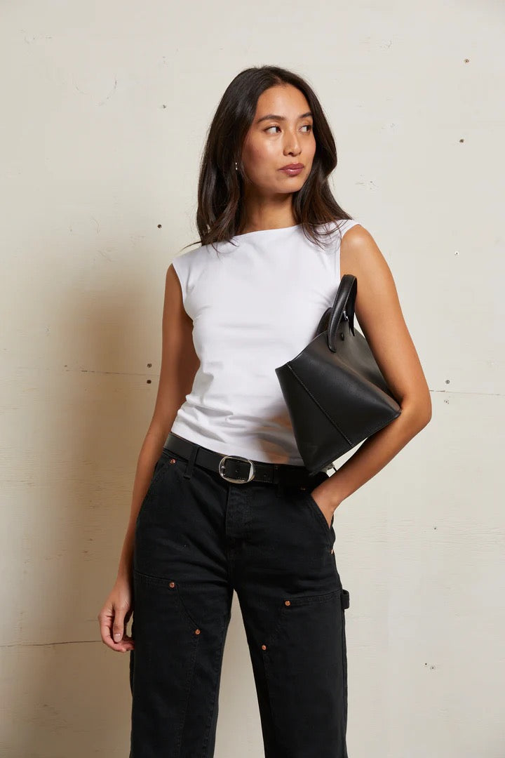 Elanor 90's Muscle Jersey Tee- White