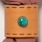 Jenni Earle | Leather Bandana Slide - Studded Dash Scarf Ring
