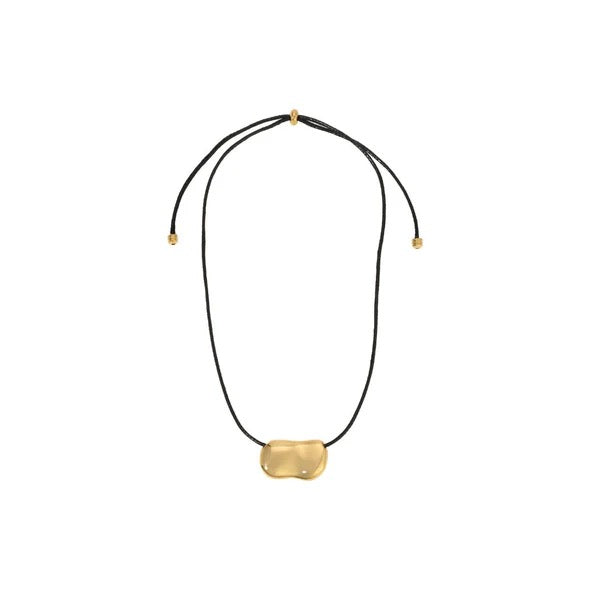Pebble Necklace - Gold/Black
