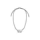 Pebble Necklace - Silver/Black