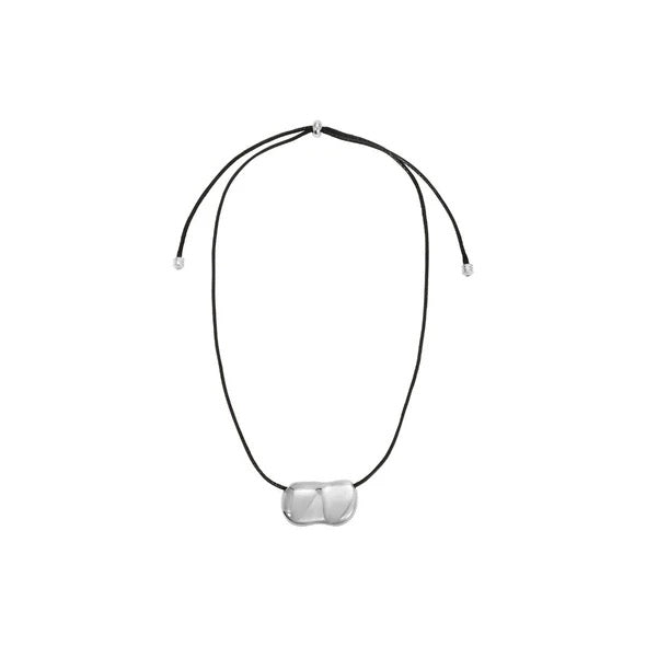 Pebble Necklace - Silver/Black
