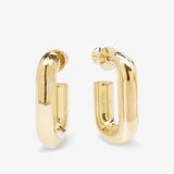 Melinda Maria | Lil' Frankie Chain Huggies - Gold